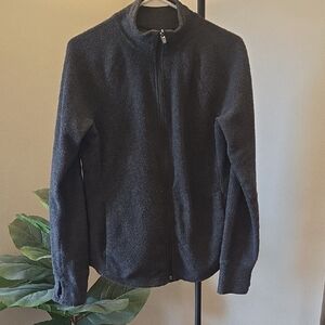 Black Fleece Zip-Up Jacket